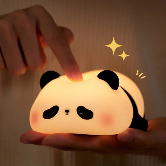 Cute Panda Night Light Silicone Soft Lamp