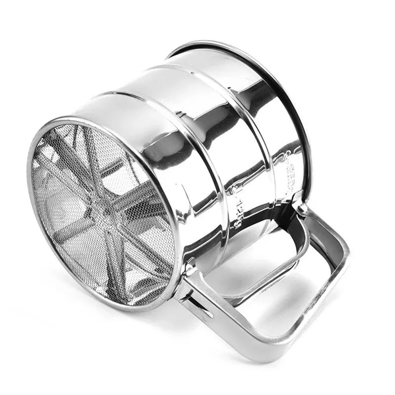 Stainless Steel Flour Sieve Cup, Handheld Baking Sifter for Flour, Sugar &amp; Powdered Ingredients