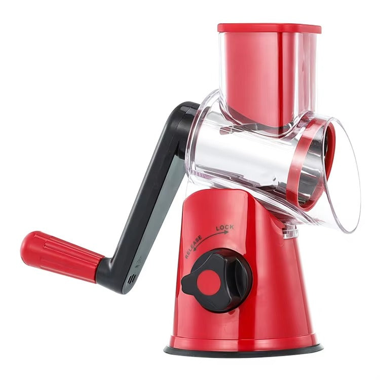 Table Top Drum Grater – Manual Vegetable Cutter, Slicer & Grater | Multi-Functional 3-in-1 Kitchen Gadget for Effortless Food Prep (Random color)