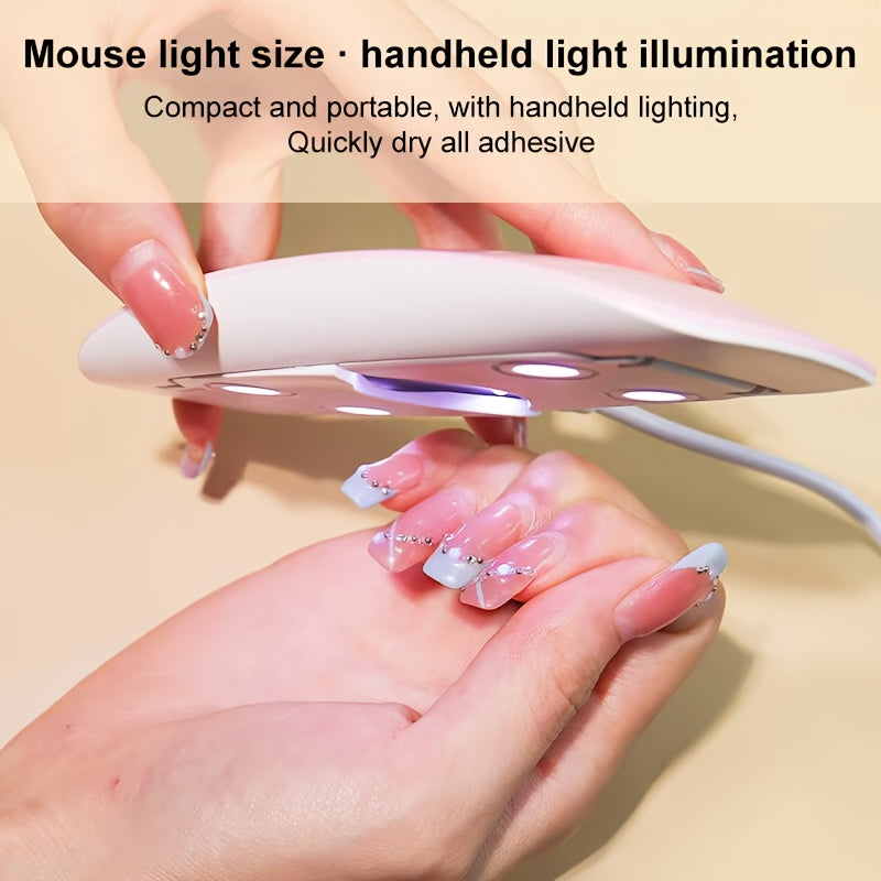 UV Led Lamp For Nails 6W Nail Lamp Light With Timer Mini Portable Nail Dryer Usb Gel Nail Polish Lamp For Nail Art Design At Home Random Color