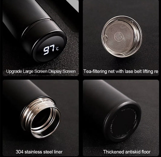 Smart LED Stainless Steel Hot and Cold Bottle - 500ml Thermos Flask